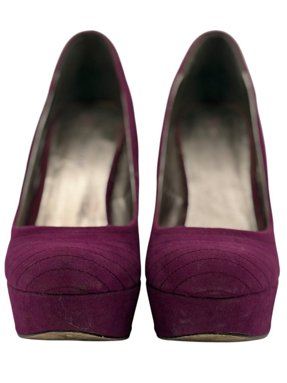 VTG JustFab Purple Platform Block Heels 9 | Vampy Baddie Indie Sleaze McBling - Picture 2 of 16